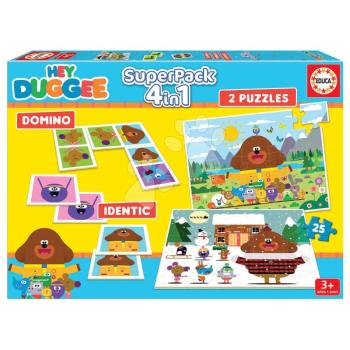 Superpack 4in1 Hey Duggee Educa domino pexeso és 2 puzzle 25 darabos kép