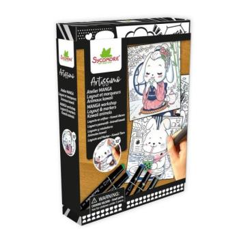 Sycomore Artissimo - Manga - kawaii állatkák + 5 alkoholos filctoll kép
