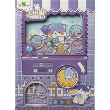 Sycomore Chibi világ – Gashapon jegyzetfüzet – macska kép