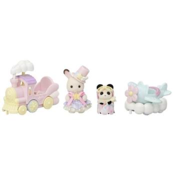 Sylvanian Families Repülőgép, vonat és babafigurák a vidámparkban kép