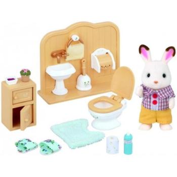 Sylvanian Families bútorok Csokoládé Nyulak - testvér a fürdőszobában kép