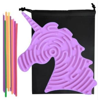 Szenzoros játék szilikonból Lila unikornis (SENSORY-UNICORN)