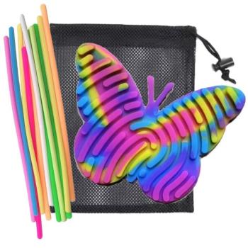 Szenzoros játék szilikonból Színes pillangó (SENSORY-BUTTERFLY) kép