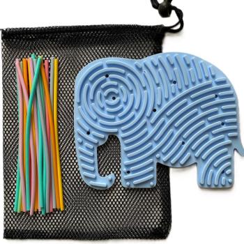 Szenzoros játék szilikonból Világoskék elefánt (SENSORY-ELEPHANT) kép