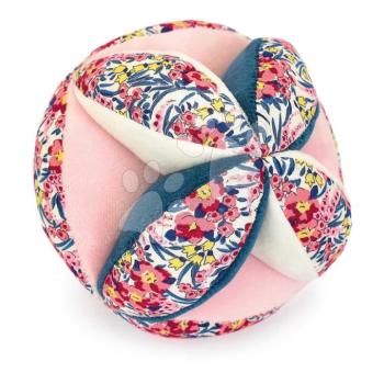 Szenzoros labda a csecsemő érzékszerveinek fejlesztéséhez Deer Boh'aime Doudou et Compagnie csörgővel rózsaszín 15 cm 0 hó-tól kép