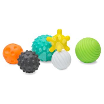 Szenzoros labdák textúrákkal Textured Multi Ball Set Infantino 6 színes labda 6 hó-tól kép