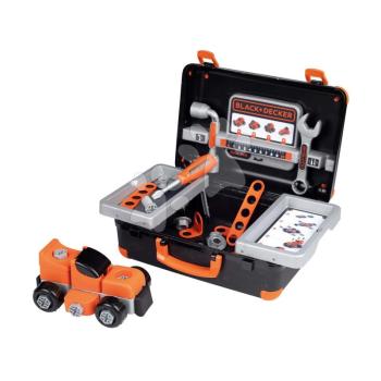Szerszámos koffer Bricolo Box Black&Decker Smoby szerelhető kisautóval és 39 kiegészítővel kép
