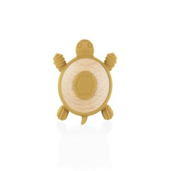 Szilikon fa rágóka Turtle, Mustard Yellow kép
