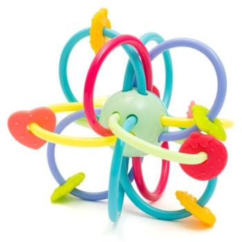 Szilikon-műanyag rágóka csörgővel Baby Mix kép