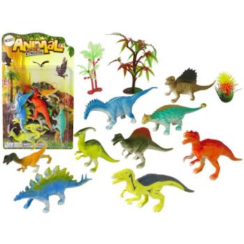 Színes dinoszauruszfigurák készlete, 9 darab kép