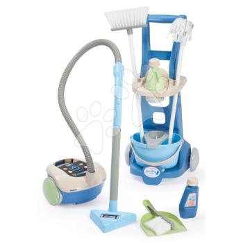 Takarítókocsi porszívóval Clean Home Écoiffier seprűvel vödörrel és 10 kiegészítővel kép