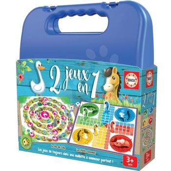 Társasjáték 2 games in 1 case Educa francia nyelvű kép