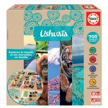 Társasjáték Jeu Ushuaia Junior Educa francia nyelvű 2-6 játékosnak 700 kérdés 7 évtől kép