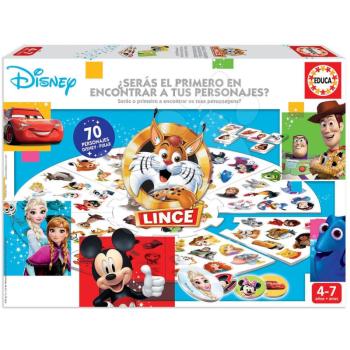Társasjáték Le Lynx Disney Educa francia nyelvű, 70 ábrával 4 évtől kép
