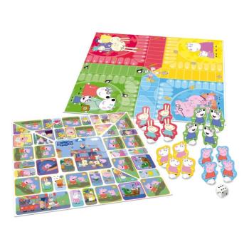 Társasjáték Peppa Pig Parchesi & Goose Educa 2-4 játékosnak spanyol angol francia és portugál nyelveken kép
