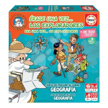 Társasjáték tudáspróba Once upon a time The Explorers Educa Földrajzot tanulunk 300 kérdés spanyolul és portugálul 6 évtől kép