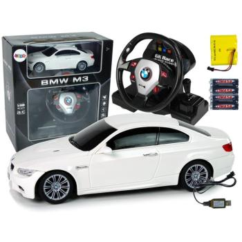 Távirányítós autó R/C BMW M3 1:18 hanggal és fehér fényekkel kép
