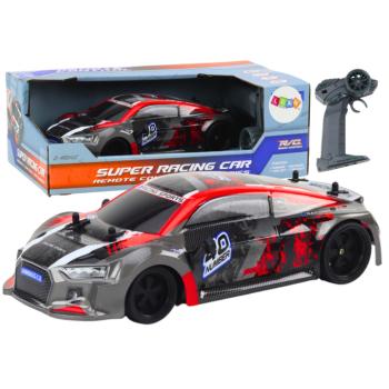 Távirányítós RC autó 1:18 gumi kerekek Drift piros