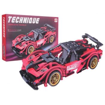 Technikai építőjáték versenyautó 488 darabos 1:18 piros kép