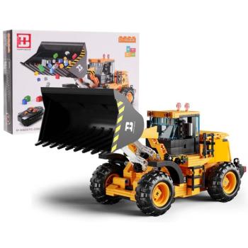 Technikai építőkészlet R/C buldózer 653 darabos sárga kép