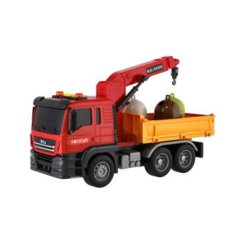 Teherautó városi szolgáltatások műanyag 27cm lendkerekes elemes fénnyel hanggal kép