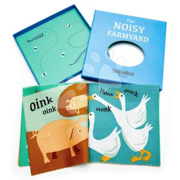 Textilkönyv Noisy Farmyard Rag Book Threadbear 12 háziállattal 100% puha pamutanyagból ajándékcsomagolásban 0 hó-tól kép