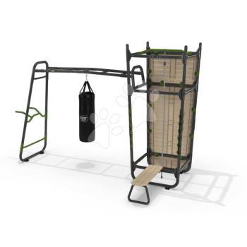 Többfunkciós fitneszközpont GetSet powerstation PS520 Exit Toys bokszzsákkal korláttal paddal mászófallal és mászókötéllel