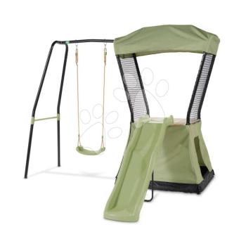 Többfunkciós játszótorony hintával Ivy play tower swing Exit Toys búvóhellyel homokozóval és csúszdával fémszerkezettel kép