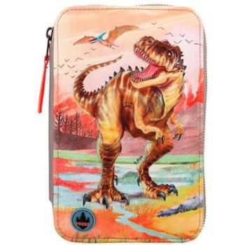 Tolltartó Dino World felszereléssel, Barna T-Rex, háromszintes, fényhatású kép