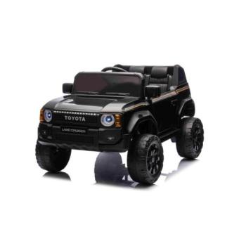 Toyota Landcruiser 12V elektromos kisautó, fekete, széles egyszemélyes ülés, 2,4 GHz di kép