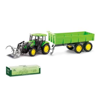 Traktor New farm 2025 zöld utánfutóval XXL kép