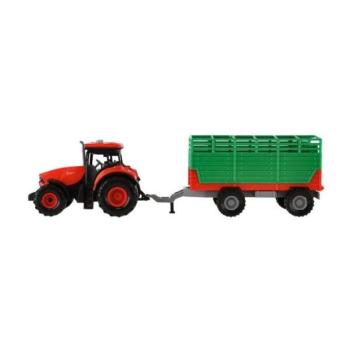 Traktor utánfutóval és effektekkel 36cm