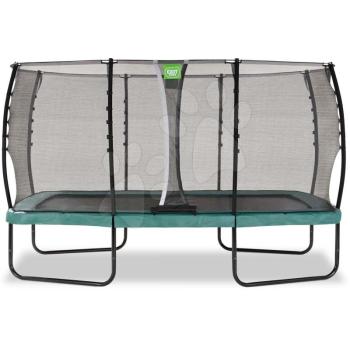 Trambulin védőhálóval Allure Classic Exit Toys zöld 244*427 cm kép