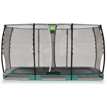 Trambulin védőhálóval Allure Classic ground Exit Toys talajmenti 214*366 cm zöld kép