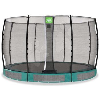 Trambulin védőhálóval Allure Classic ground Exit Toys talajmenti 366 cm átmérővel zöld kép