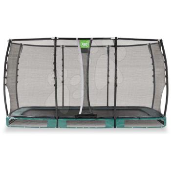 Trambulin védőhálóval Allure Premium ground Exit Toys talajmenti 214*366 cm zöld kép
