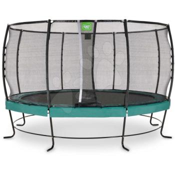 Trambulin védőhálóval Lotus Premium Exit Toys átmérője 427 cm zöld kép