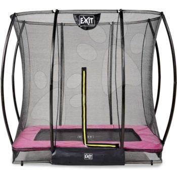 Trambulin védőhálóval Silhouette Ground Exit Toys talajmenti 153*214 cm rózsaszín kép