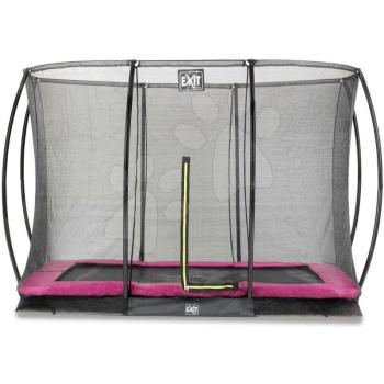 Trambulin védőhálóval Silhouette Ground Exit Toys talajmenti 214*305 cm rózsaszín kép