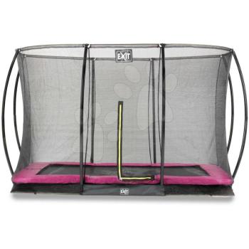 Trambulin védőhálóval Silhouette Ground Exit Toys talajmenti 244*366 cm rózsaszín kép