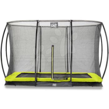 Trambulin védőhálóval Silhouette Ground Exit Toys talajmenti 244*366 cm zöld kép