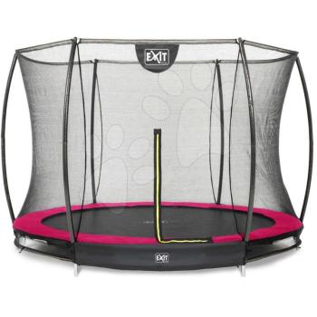 Trambulin védőhálóval Silhouette Ground Exit Toys talajmenti 244 cm átmérővel rózsaszín kép