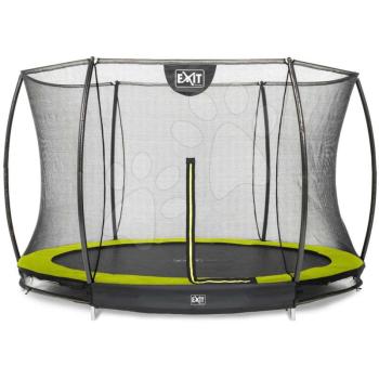 Trambulin védőhálóval Silhouette Ground Exit Toys talajmenti 305 cm átmérővel zöld kép