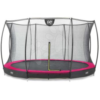 Trambulin védőhálóval Silhouette Ground Exit Toys talajmenti 366 cm átmérővel rózsaszín kép