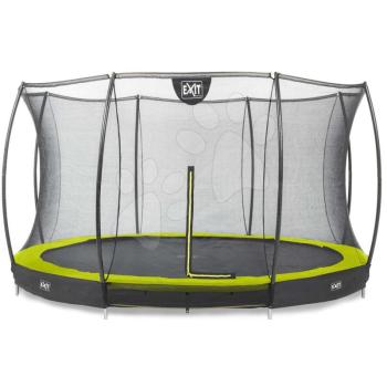 Trambulin védőhálóval Silhouette Ground Exit Toys talajmenti 366 cm átmérővel zöld kép