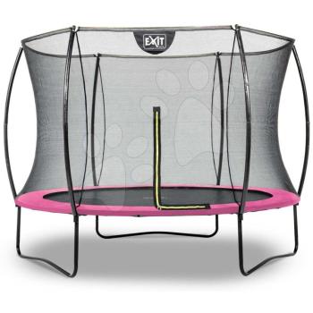 Trambulin védőhálóval Silhouette trampoline Exit Toys kerek 244 cm átmérővel rózsaszin kép