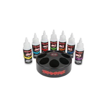 Traxxas szilikonolaj készlet (7x60ml) forgatható állvánnyal kép