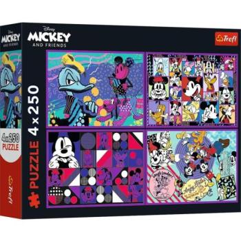 Trefl Disney puzzle 4 x 250 darab Mickey Mouse kaland sorozat kép