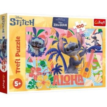Trefl Puzzle 100 Stitch és barátai akcióban kép