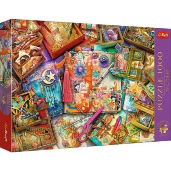 Trefl Puzzle 1000 Premium Plus Quality Tea Time Újságírói asztal kép